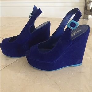Charlotte Russe blue wedges